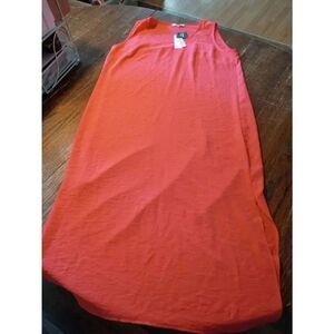 New Size 16 Sandra Darren Coral Sleeveless Tank Strap Round Neck Maxi Long Dress